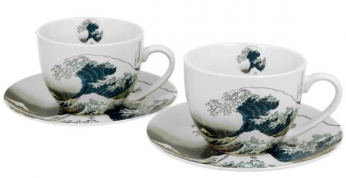 Coffret de 2 tasses à thé la vague Hokusai - duo gift