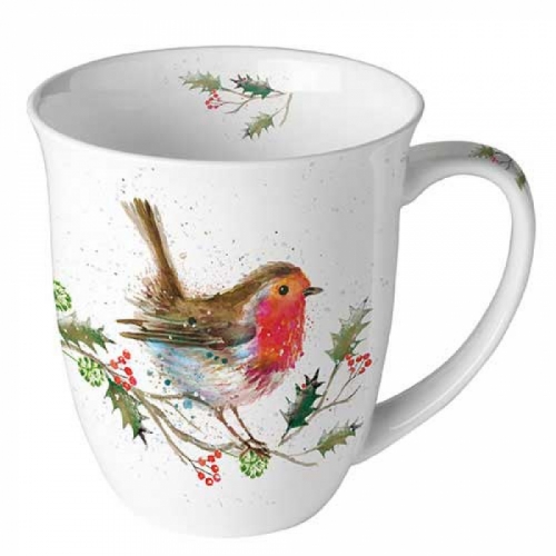 Mug winter robin -ambiente