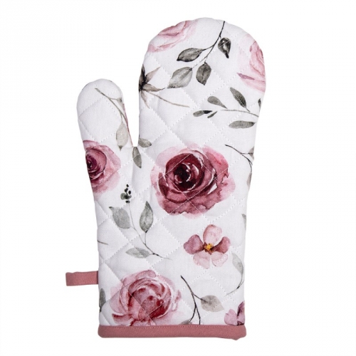 Gant de cuisine roses roses