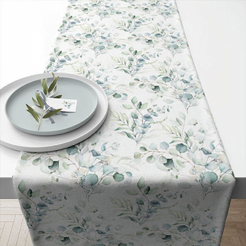 Chemin de table eucalyptus all over - ambiente
