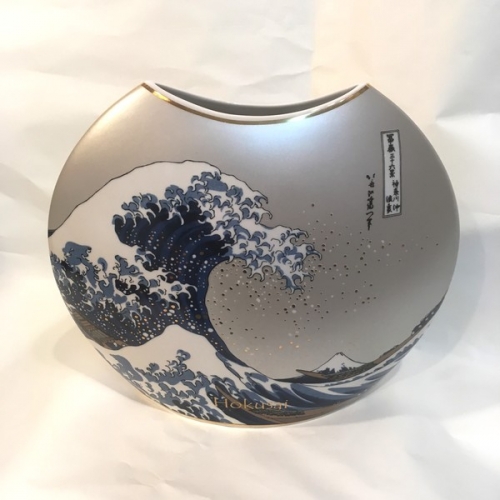 Vase la vague Katsushika Hokusai Goebel