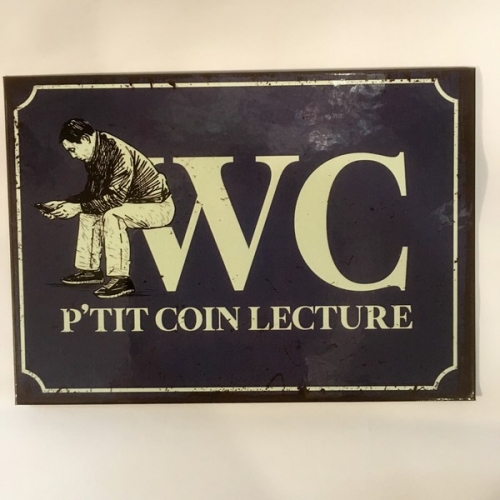 Carte vintage WC p'tit coin lecture