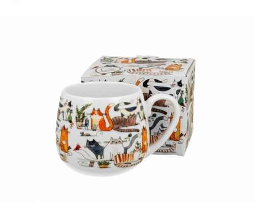 Mug lazy chats de forme arrondie duo gift