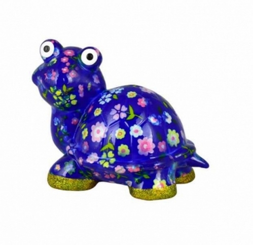 Tirelire tortue Zeppy bleue - pomme pidou