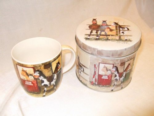 boite et mug chevaux