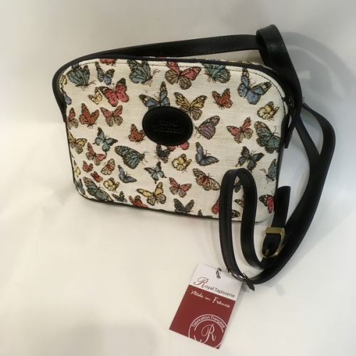 Sac bandoulière papillons royal tapisserie