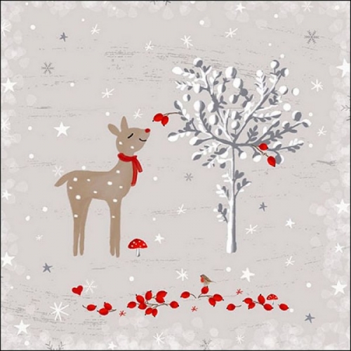 Serviettes en papier sniffing deer - ambiente