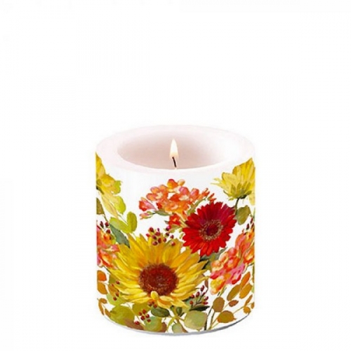 Petite bougie lampion sunny flowers - ambiente