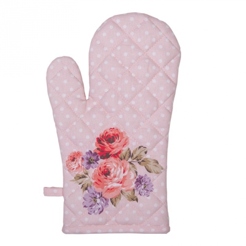 Gant de cuisine roses violet - clayre & eef