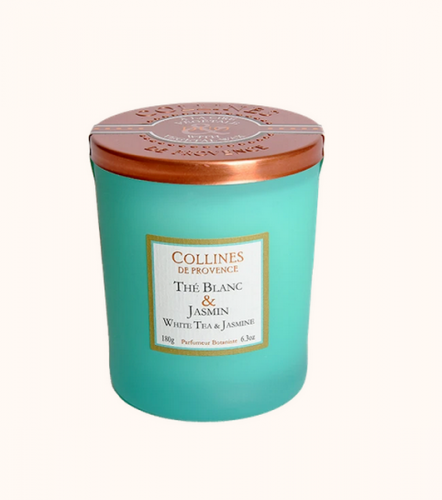 Bougie parfumée thé blanc & jasmin - collines de provence