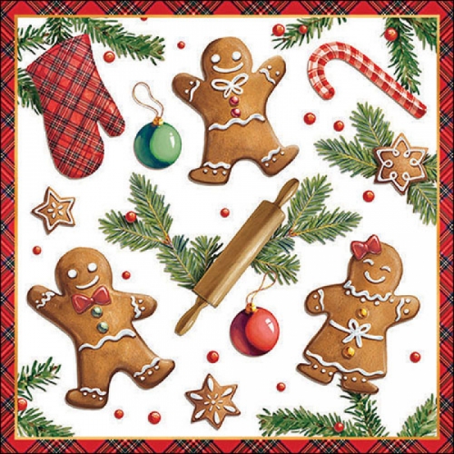 Serviettes en papier gingerbread cookies - ambiente