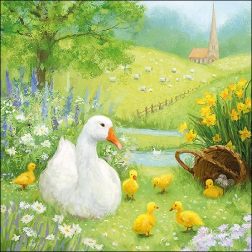 Serviettes duck family - ambiente