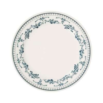 Assiette plate faustine bleu - comptoir de famille