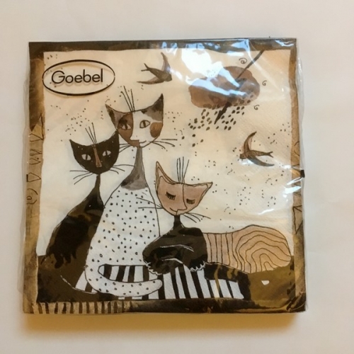 Serviettes chats con amici Rosina Wachtmeister
