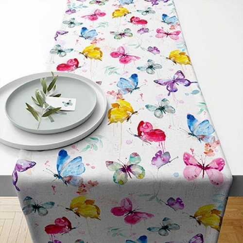 Chemin de table butterfly collection white - ambiente