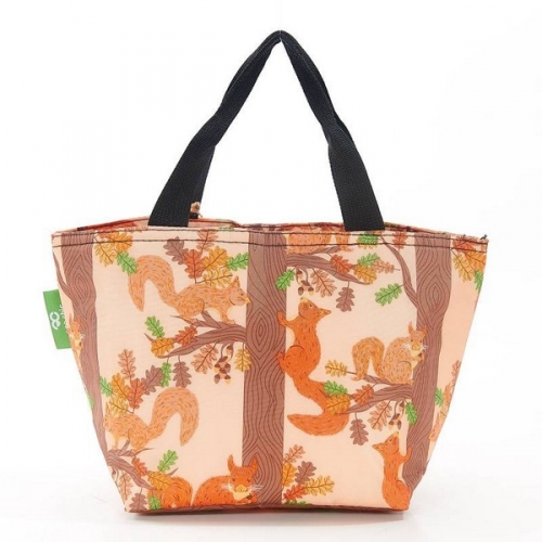 Lunch bag écureuils orangé - eco chic