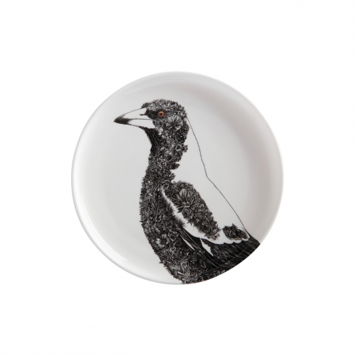 Assiette dessert australian magpie Marini Ferlazzo