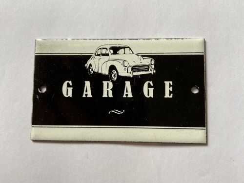 Plaque de porte garage en tôle émaillée
