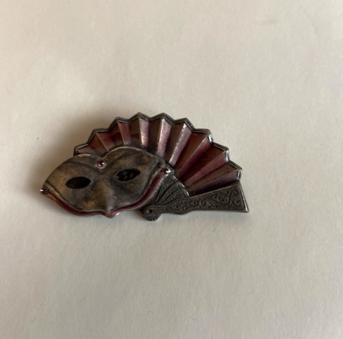 Broche masque/éventail - au bout des rêves