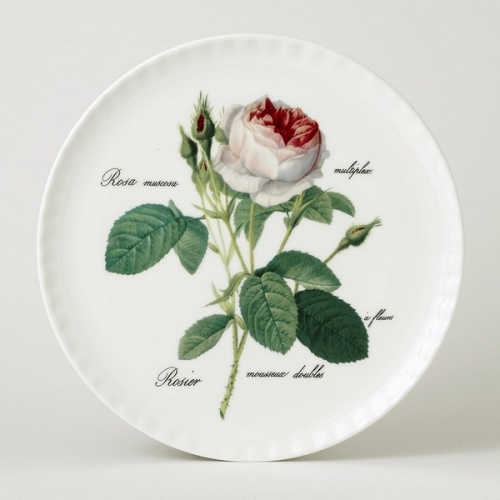 Plat à tarte redoute rose