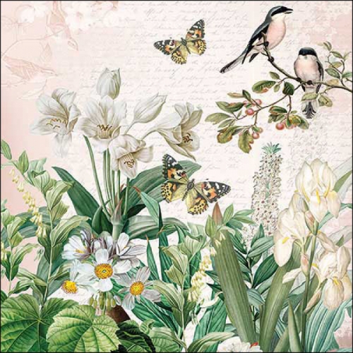 Serviettes en papier flower garden - ambiente