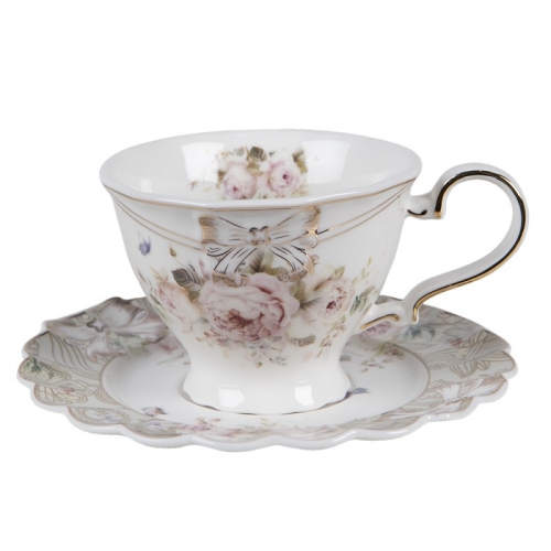 Tasse à thé roses ruban - clayre & eef