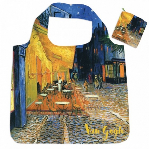 Sac de courses pliable terrasse du soir de Van Gogh