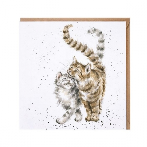 Carte double chats amoureux - wrendale