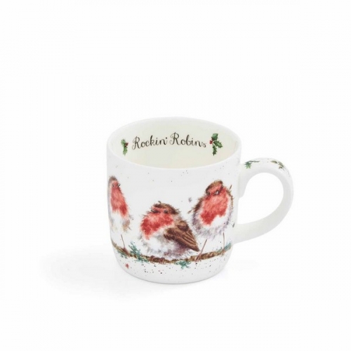 Mug rockin robins xmas Hannah Dale - wrendale