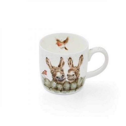 Mug couple ânes et oiseau - wrendale designs