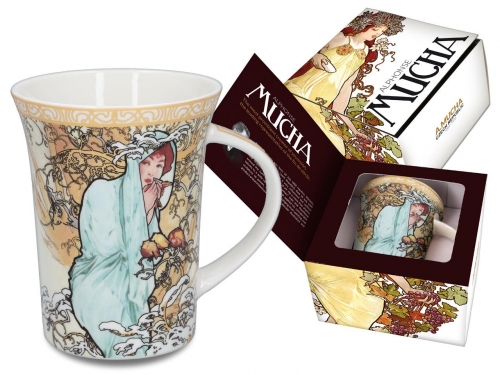 Mug l'hiver de Mucha - Carmani