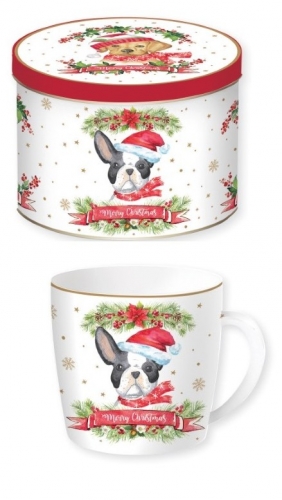 Mug christmas dog bouledogue easy life