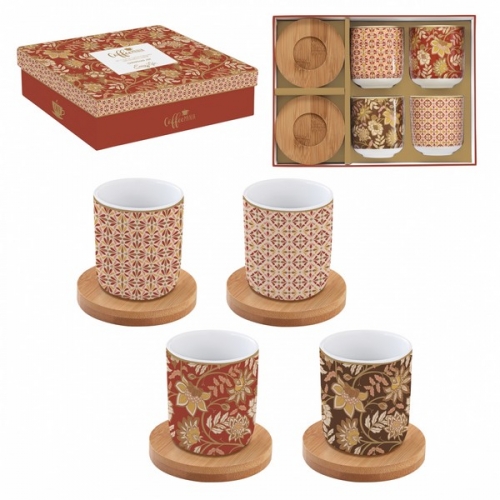 Coffret de 4 gobelets café fleurs de rêves easy life
