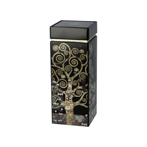 Boite à thé métal haute l'arbre de vie de Gustav Klimt