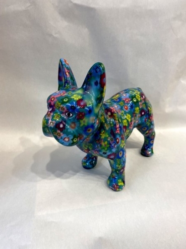 Tirelire bouledogue Jack turquoise pomme pidou