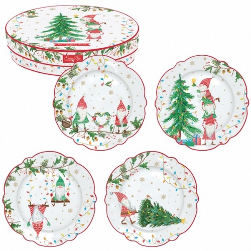 Coffret de 4 assiettes dessert ready for christmas easy life