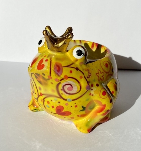 Vide-poche grenouille jaune - pomme pidou