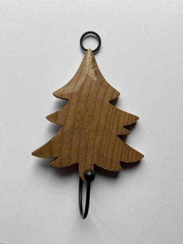 Patère sapin en bois et métal