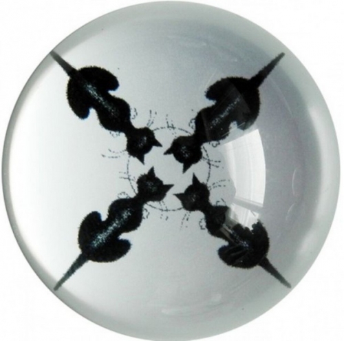 Presse papier en verre le quartet chats Dubout