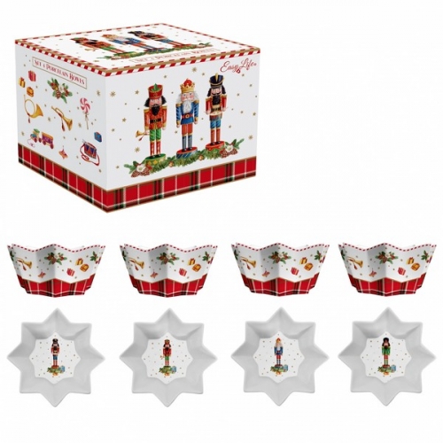 Set de 4 bols étoiles vintage nutcracker - easy life