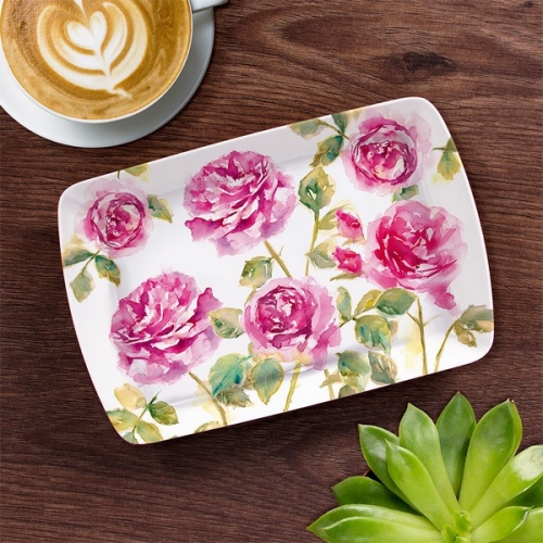 Petit plateau rose garden - leonardo collection