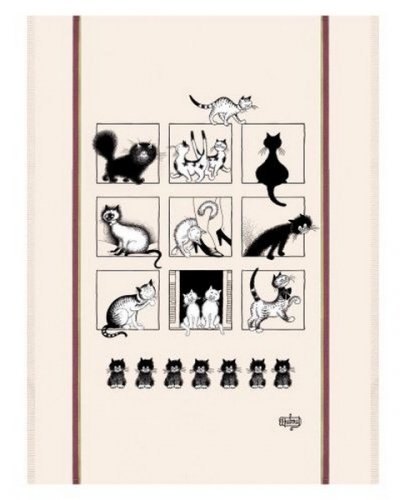 Torchon galerie de chats Dubout