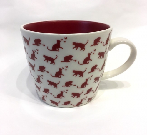 Tasse multi chats bordeaux - comptoir de famille