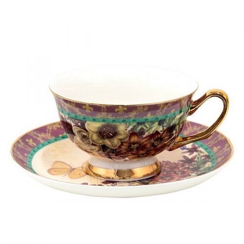 Tasse à thé fleurs et fleurs de lys - clayre & eef