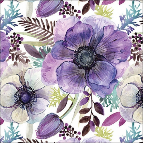 Serviettes en papier purple dream - ambiente