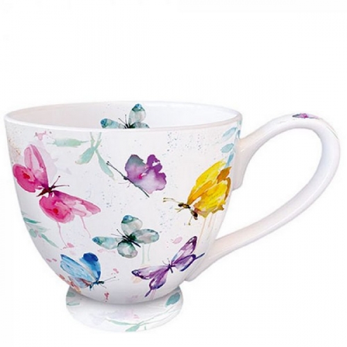 Tasse mug butterfly collection white - ambiente