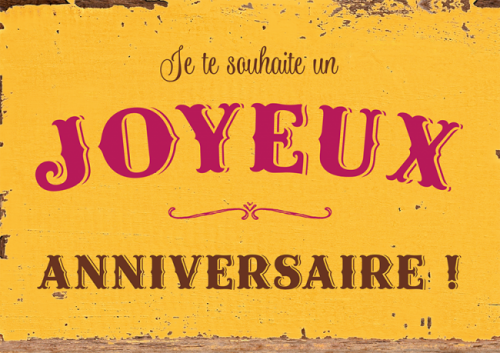 Carte postale je te souhaite un joyeux anniversaire