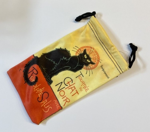 Pochette étui tournée du chat noir