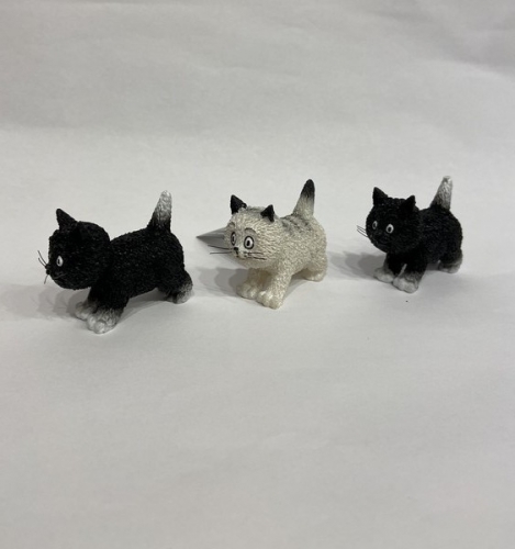 Set de 3 petits chats promenade - Albert Dubout