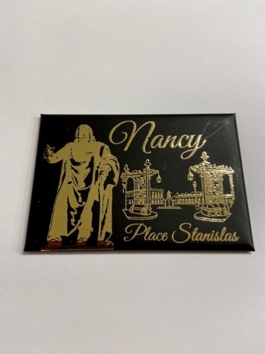 Magnet en métal relief doré Stanislas Nancy